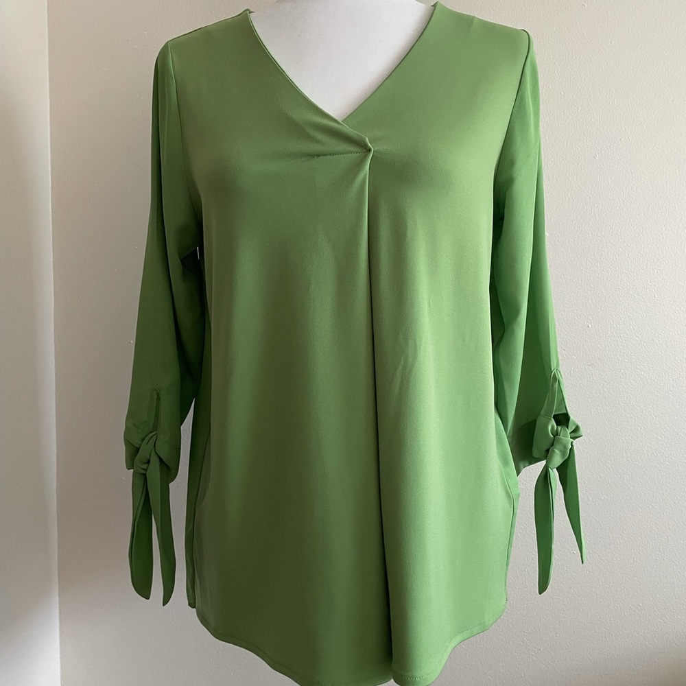 Alfani Green Side-Layered Blouse